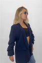blazer con manica arricciata london